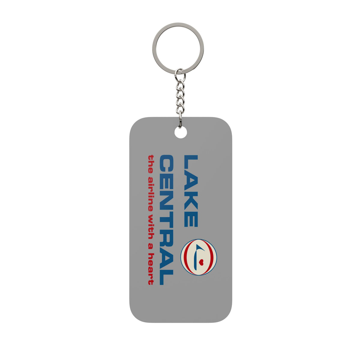 Lake Central Airlines Double-Sided Keychain Charm