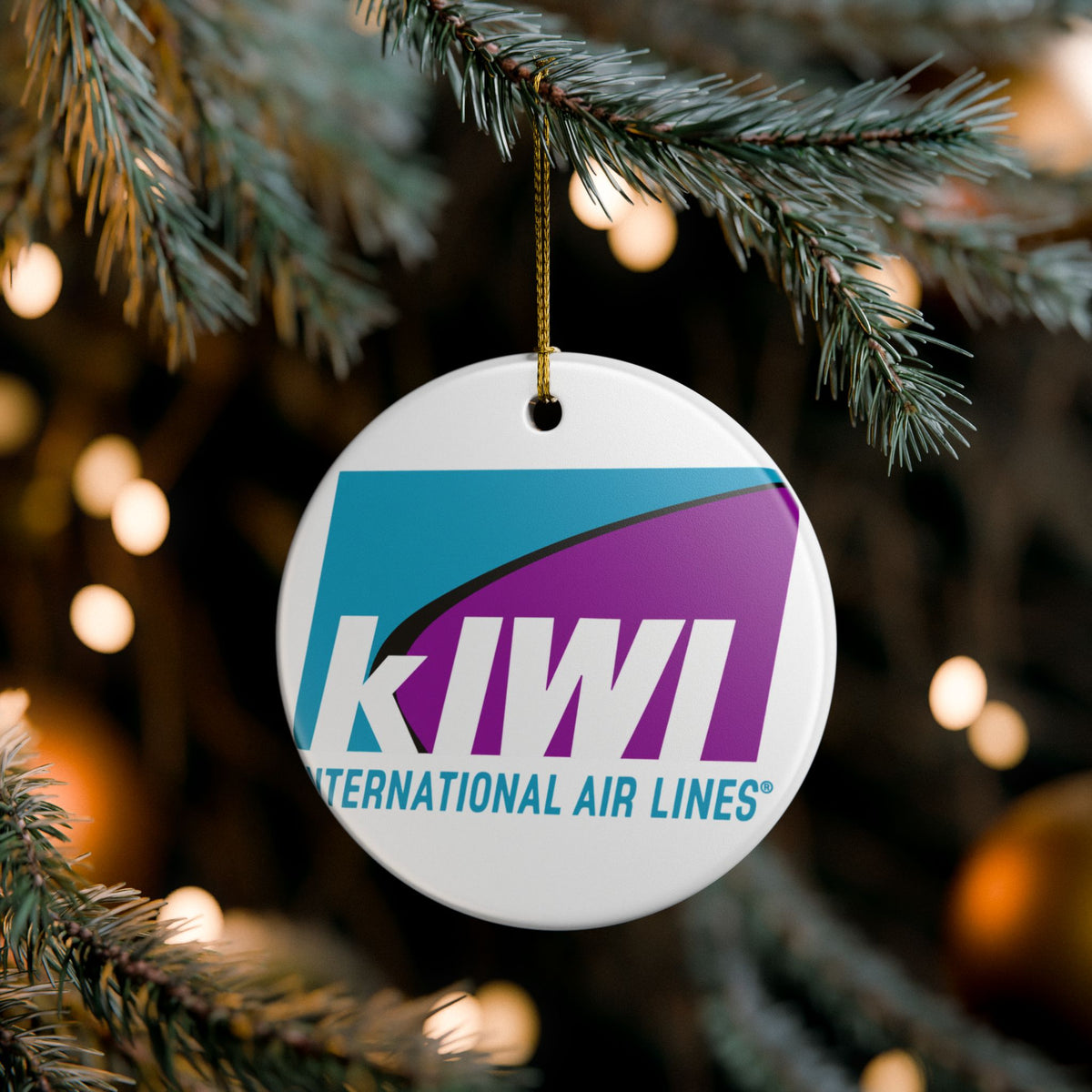 Kiwi International Air Lines Ceramic Ornament