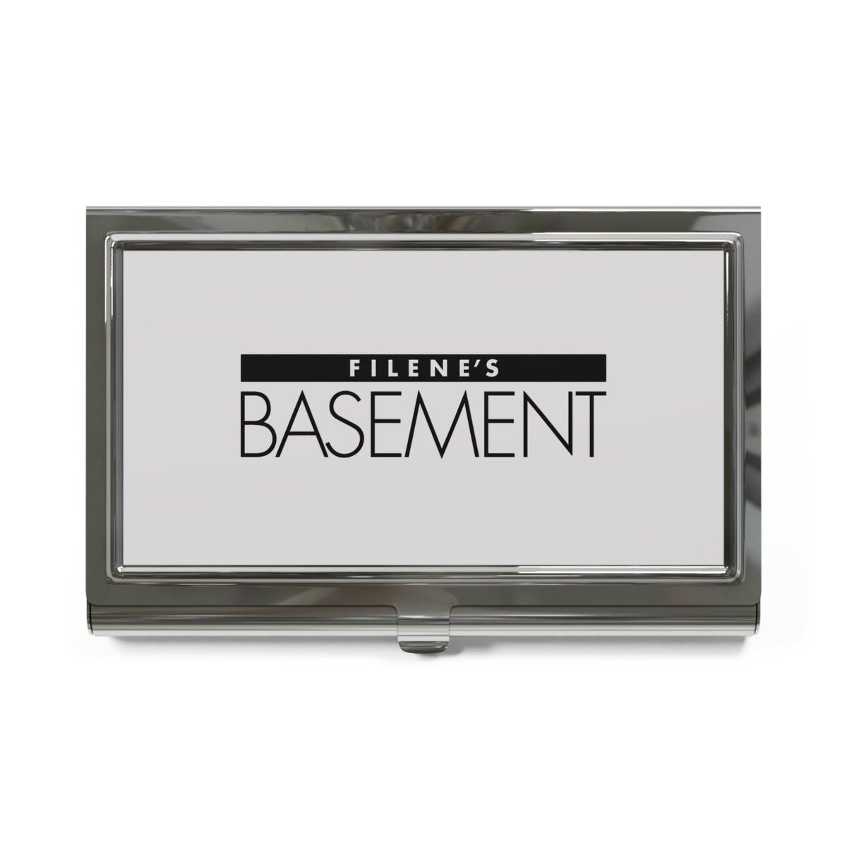 Filene's Basement Metal Business Card Holder