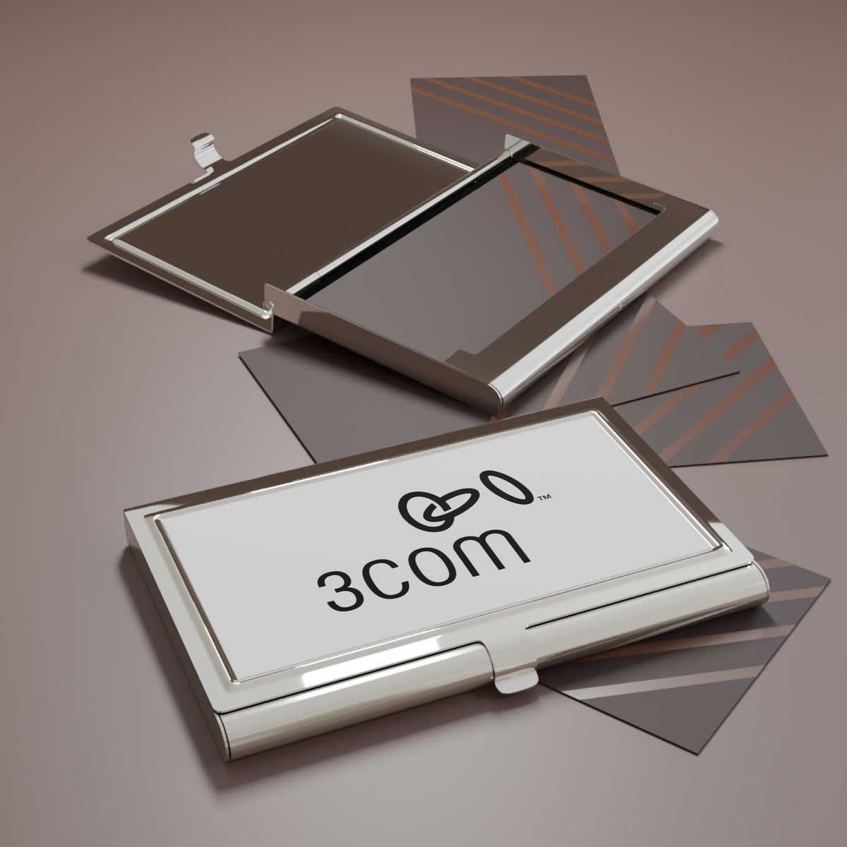 3Com Corporation Metal Business Card Holder