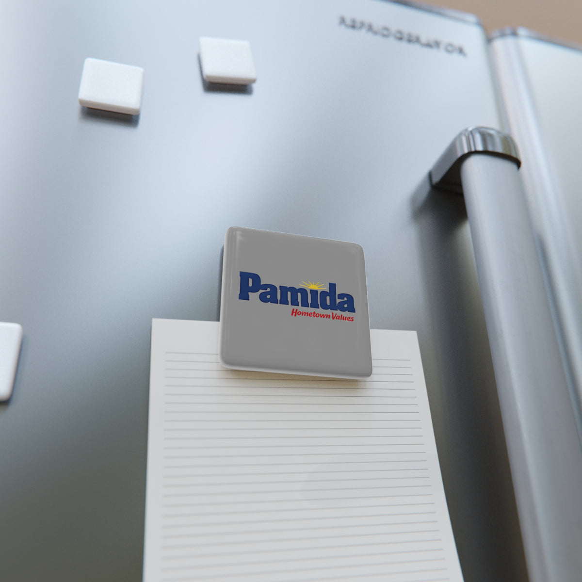 Pamida Square Porcelain Fridge Magnet