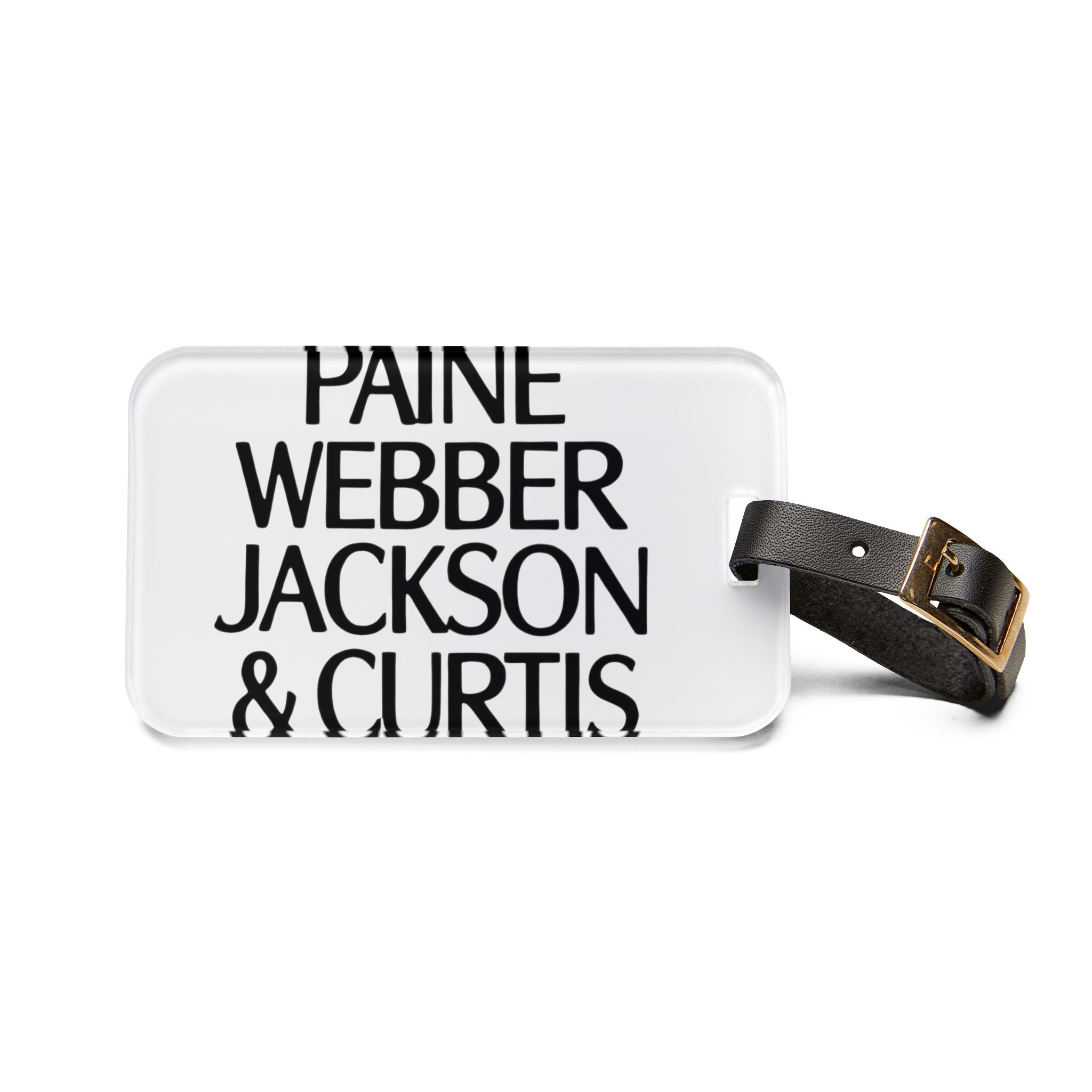 Paine Webber Jackson & Curtis Luggage Tag