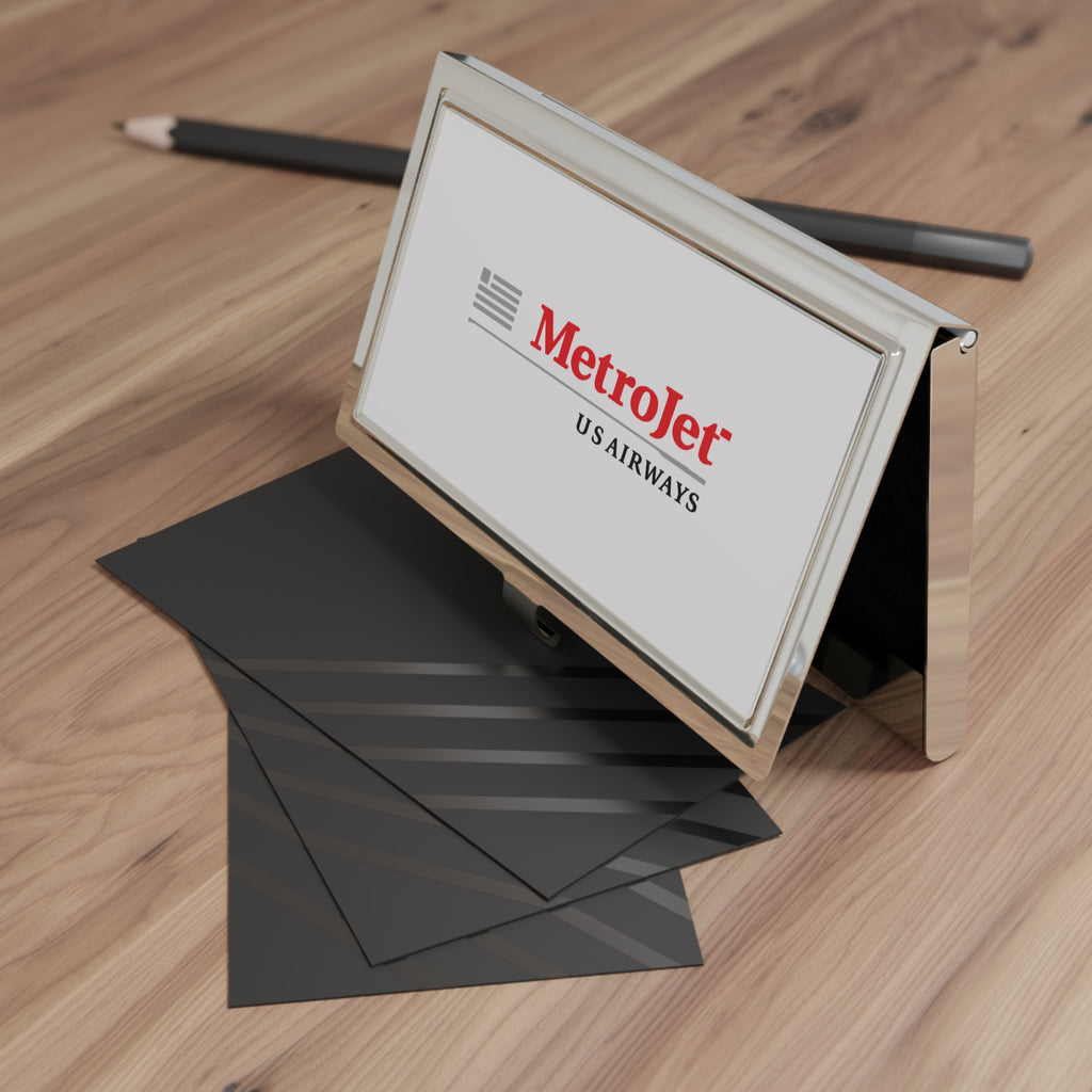 MetroJet Metal Business Card Holder