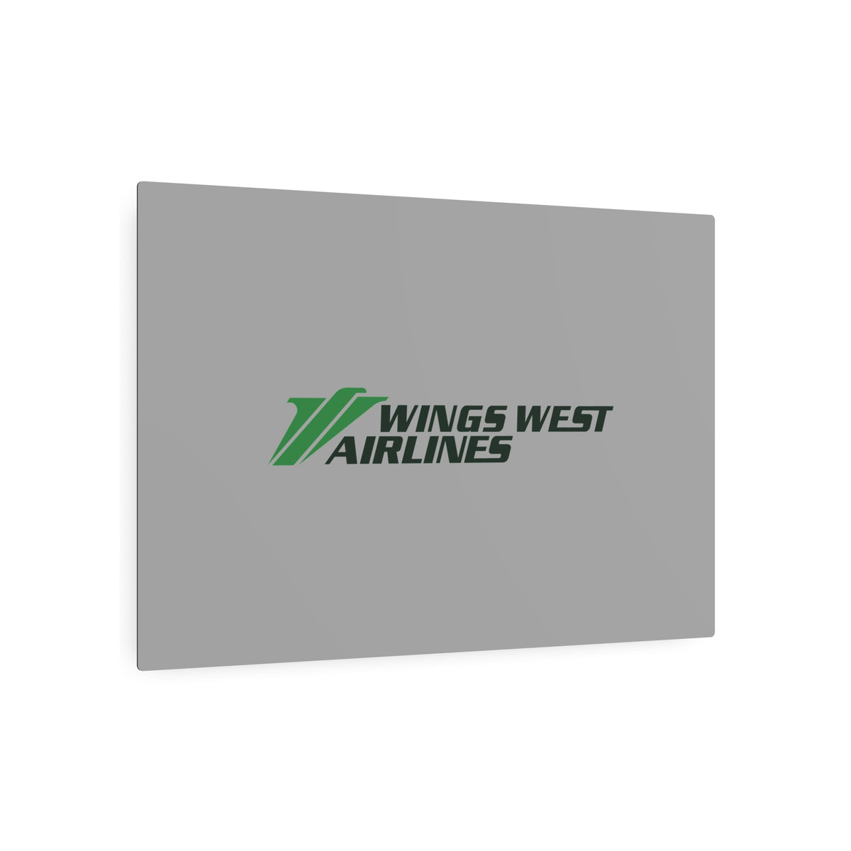 Wings West Airlines Metal Sign