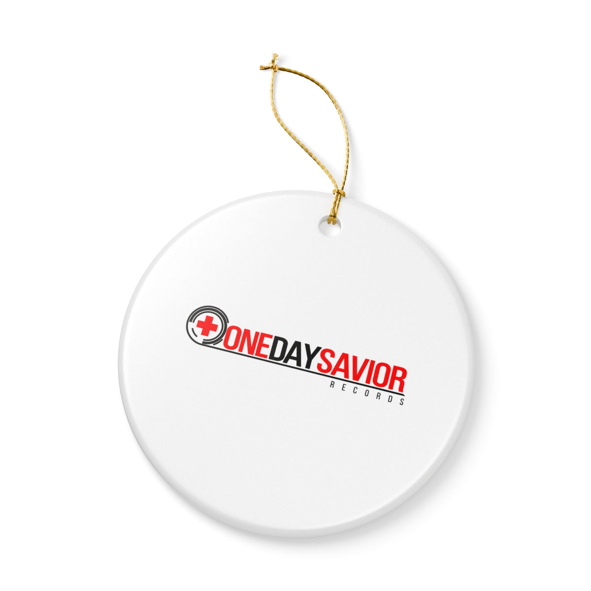 One Day Savior Recordings Ceramic Ornament
