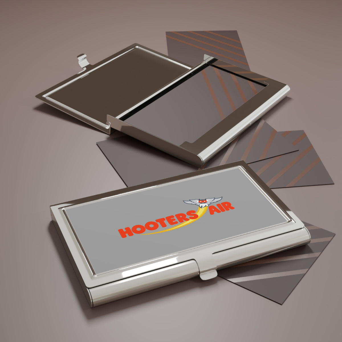 Hooters Air Metal Business Card Holder