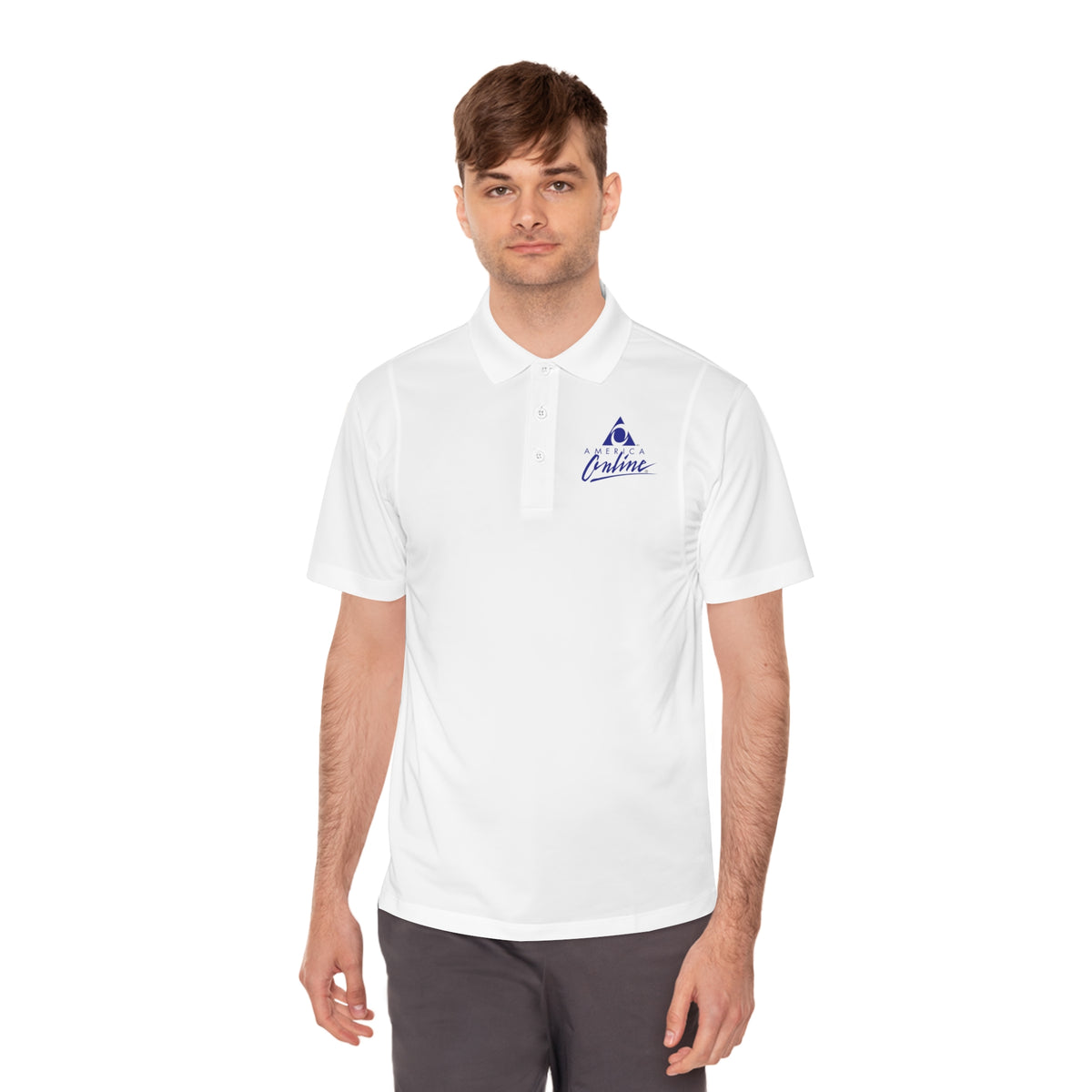 America Online (AOL) Men's Sport Polo Shirt