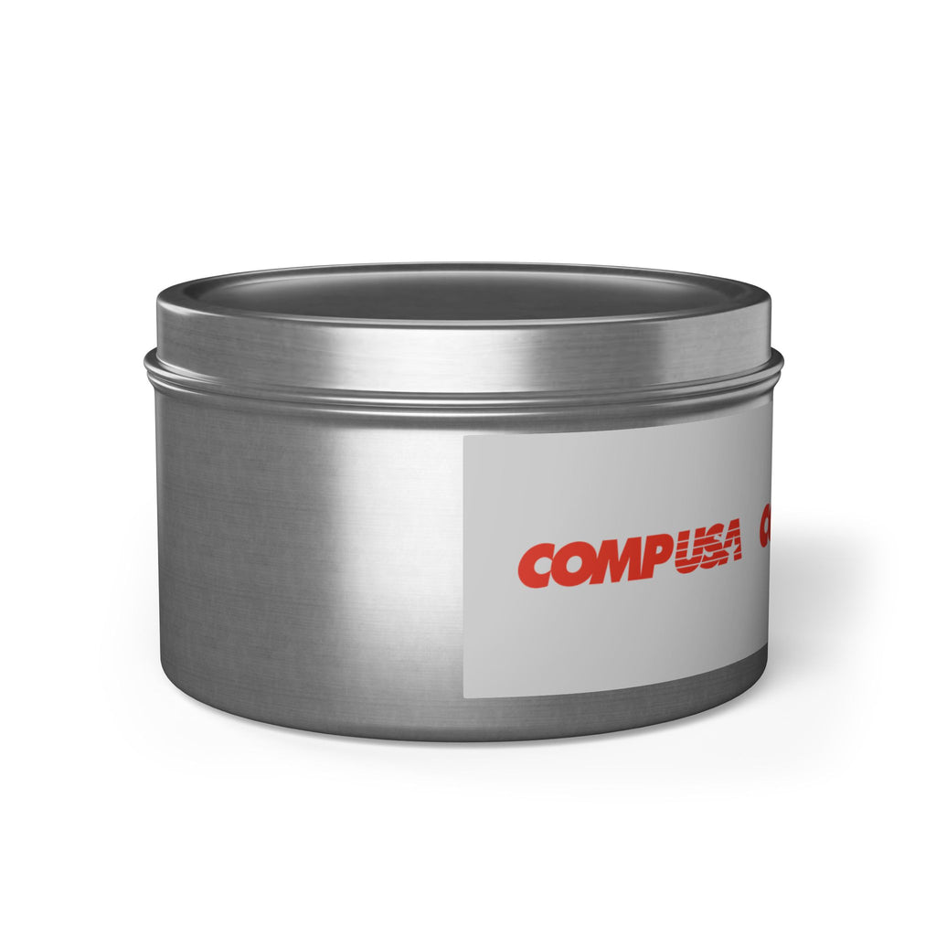 CompUSA Tin Candle