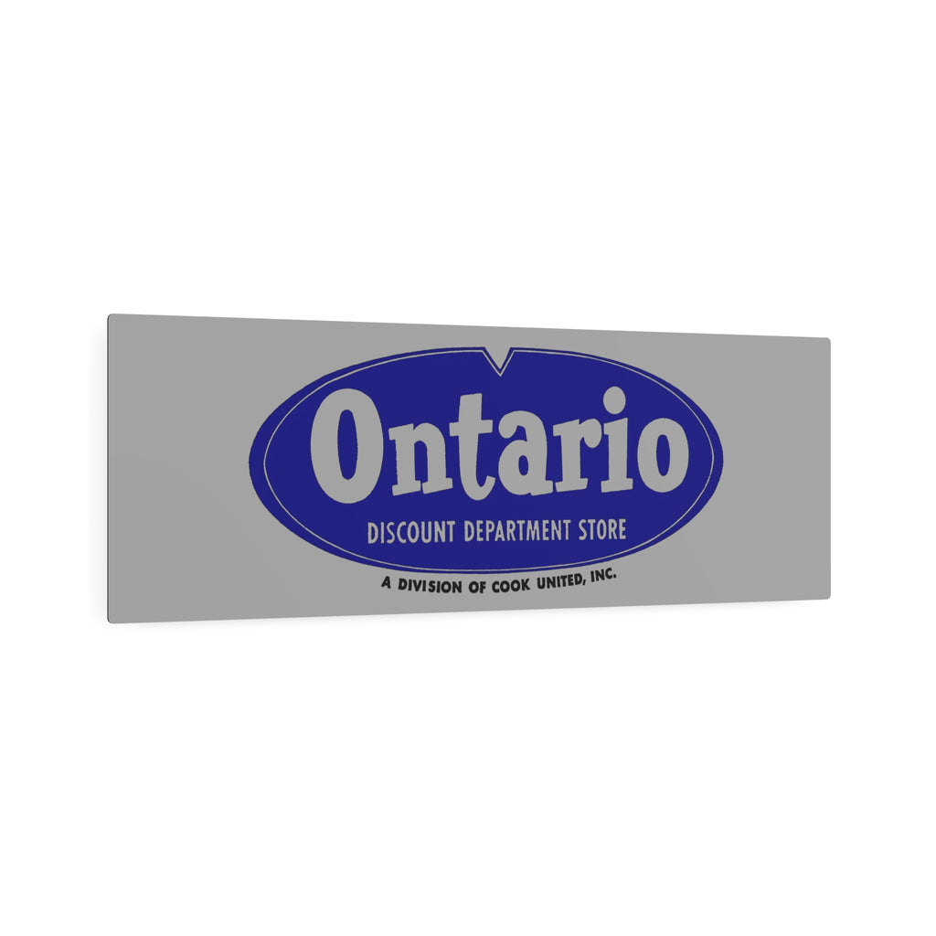 Ontario Discount Department Store Metal Sign