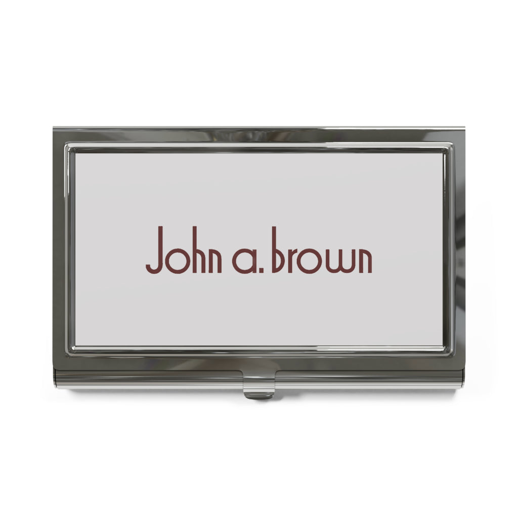 John A. Brown Metal Business Card Holder