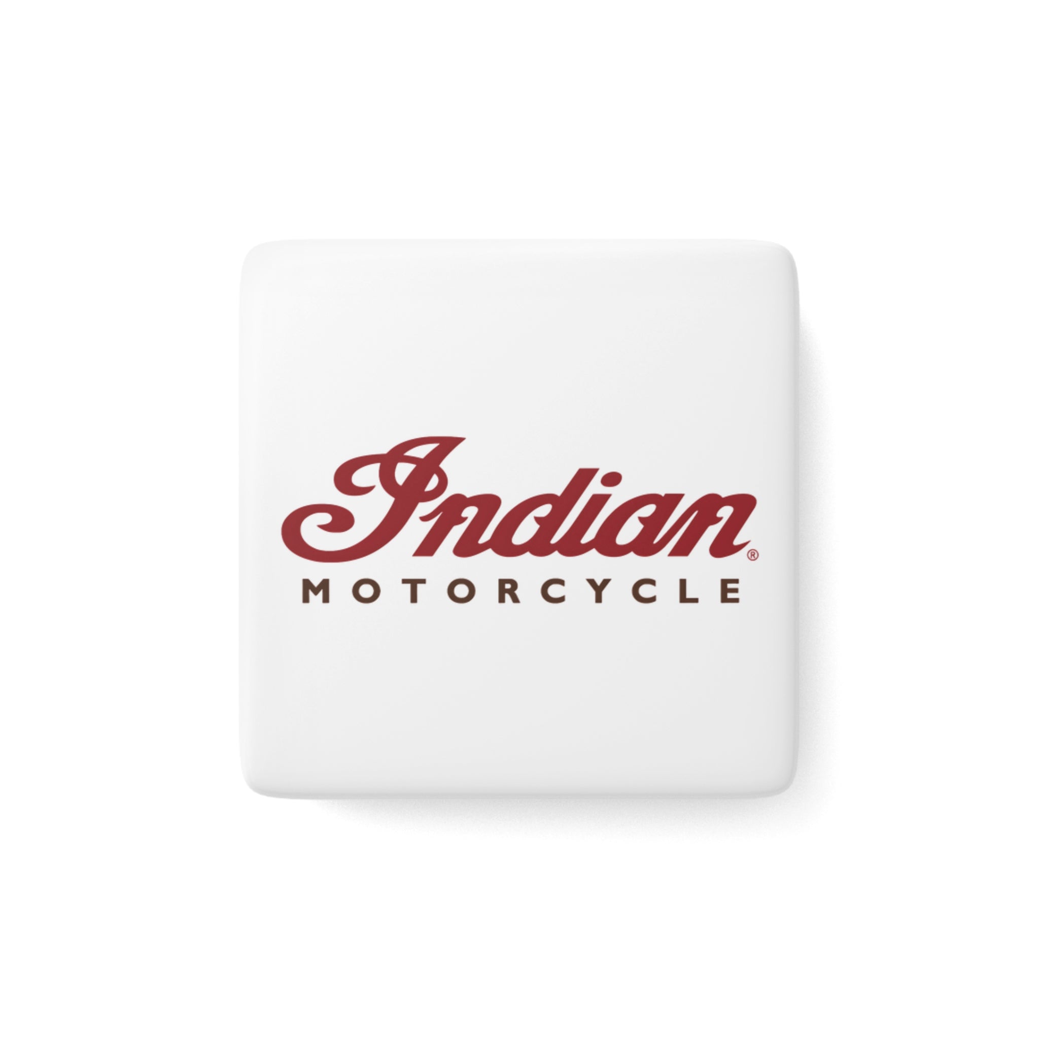 Indian Motorcycle Square Porcelain Fridge Magnet