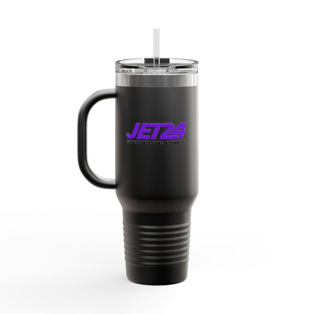Jet 24 International Airways 40oz Insulated Travel Mug Stainless Tumbler