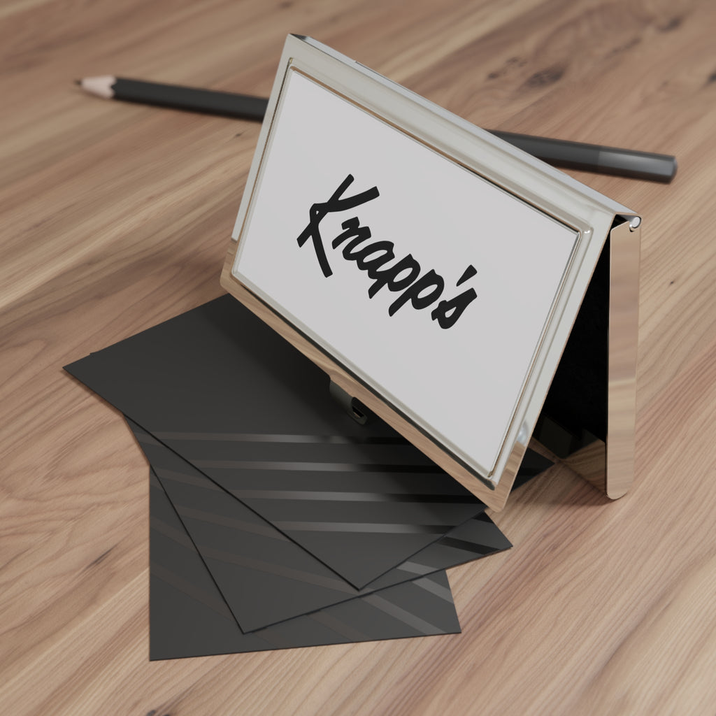 J. W. Knapp Company Metal Business Card Holder