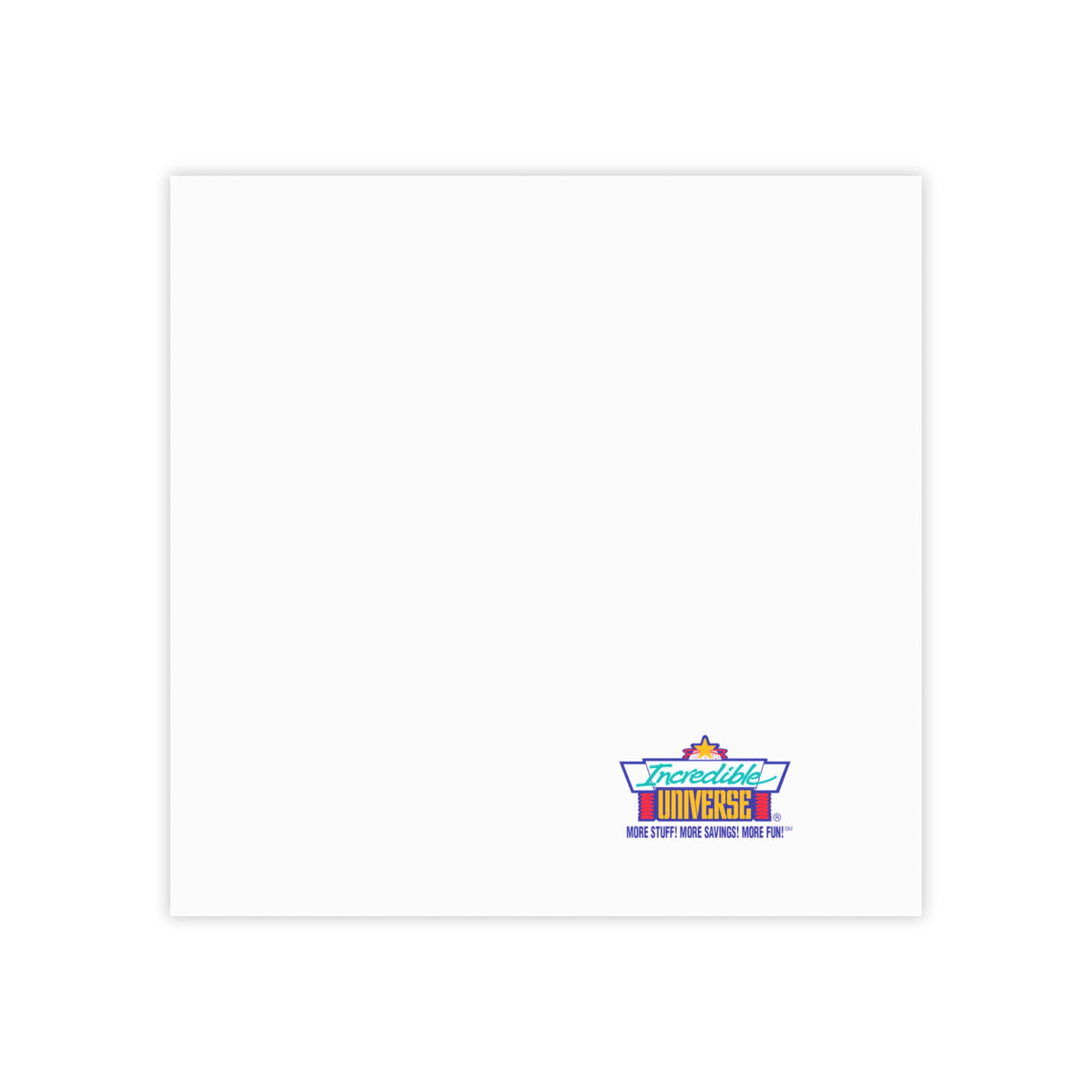 Incredible Universe Sticky Post-it Note Pad