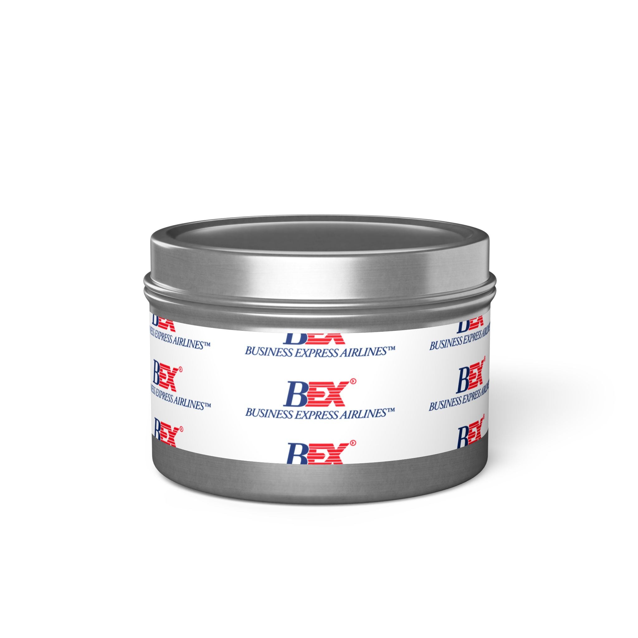 Business Express Airlines Tin Candle