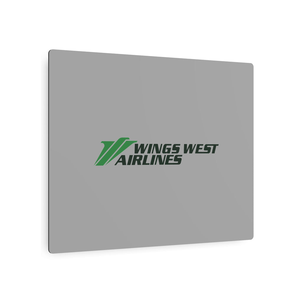 Wings West Airlines Metal Sign