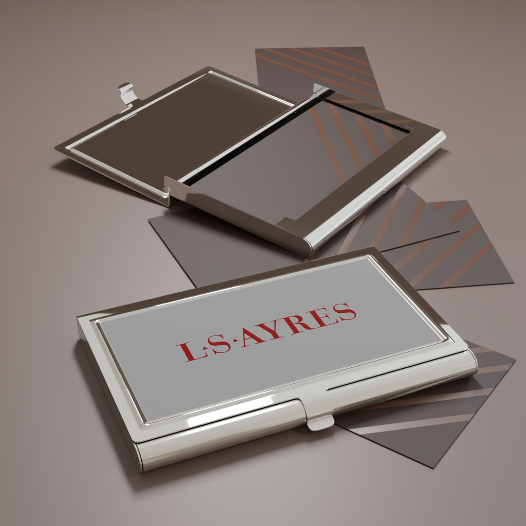 L. S. Ayres & Company Metal Business Card Holder