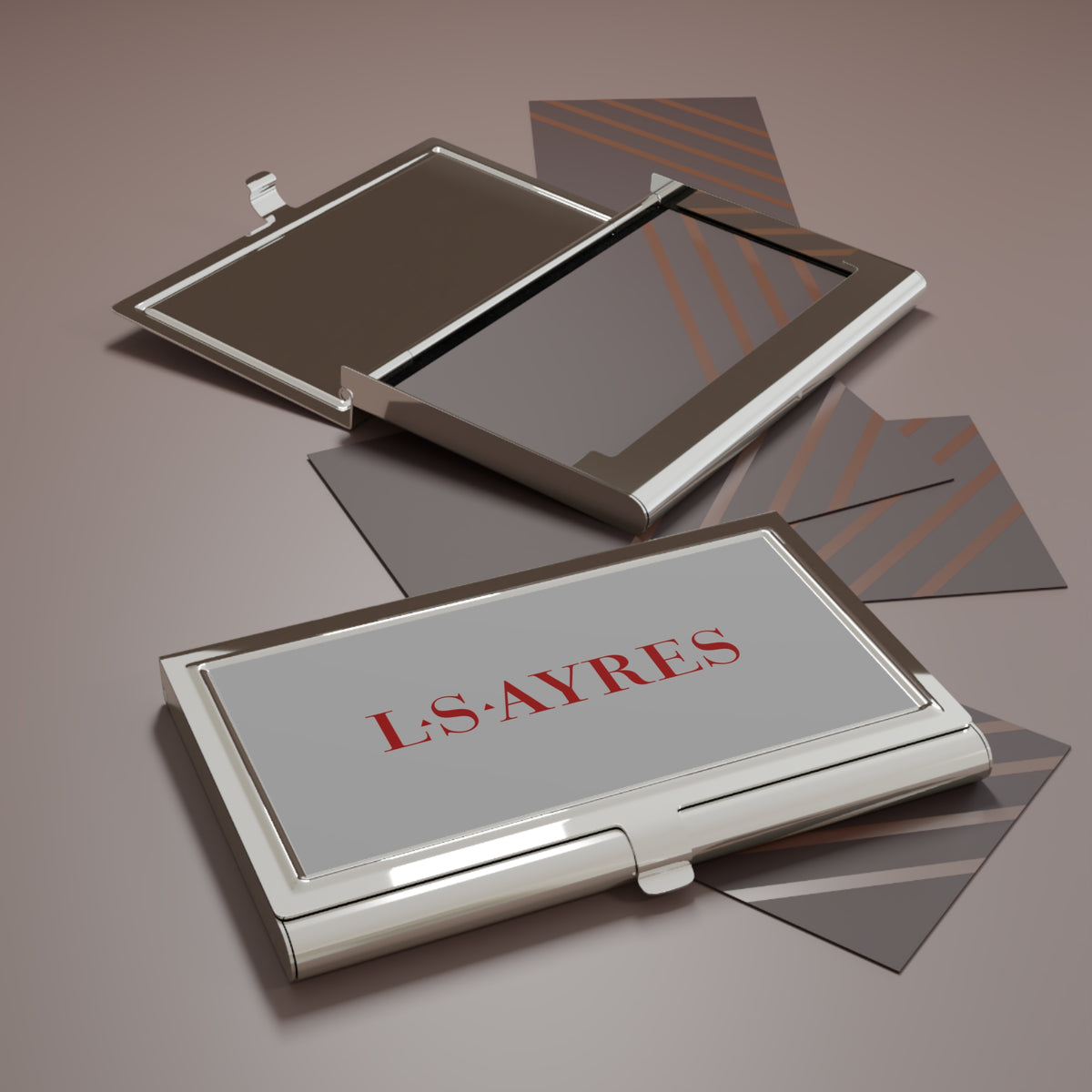 L. S. Ayres & Company Metal Business Card Holder