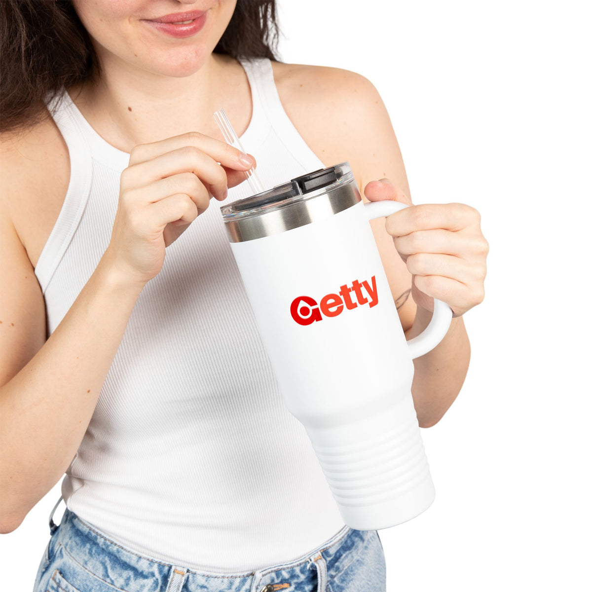 Getty Oil 40oz Insulated Travel Mug Stainless Tumbler