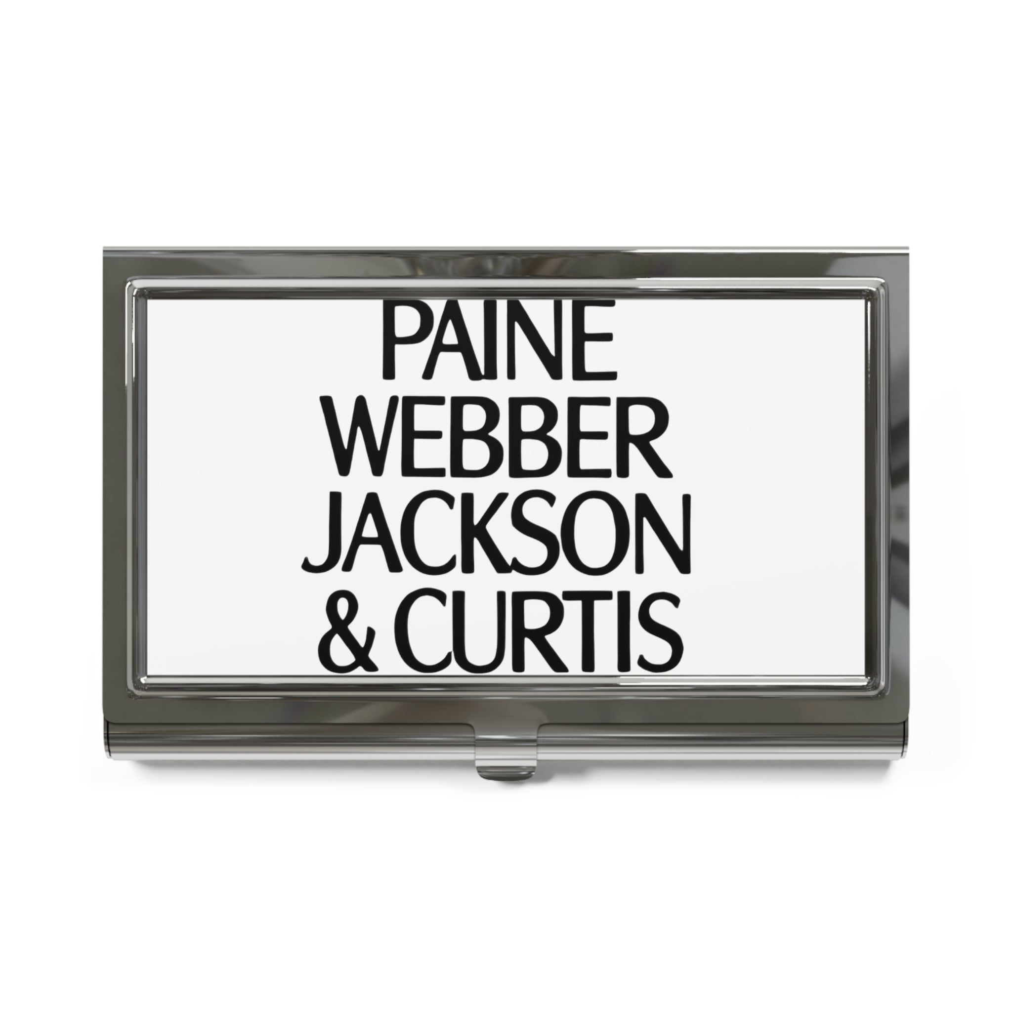 Paine Webber Jackson & Curtis Metal Business Card Holder