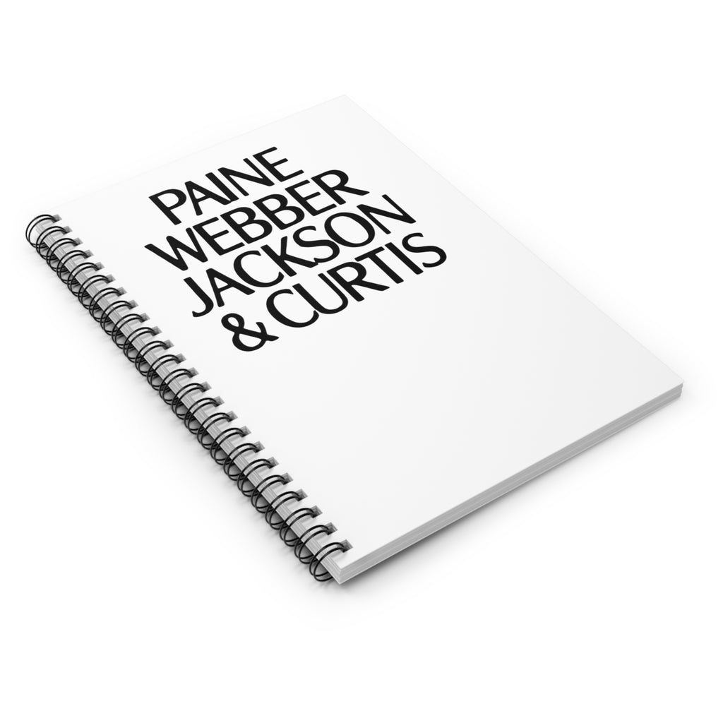 Paine Webber Jackson & Curtis Spiral Notebook