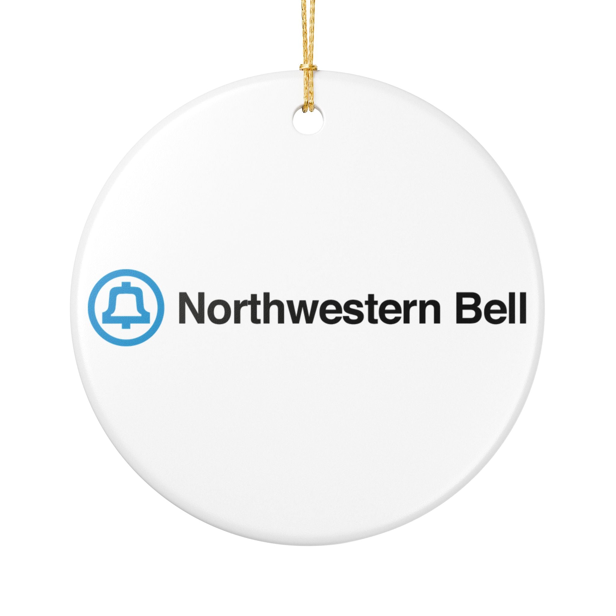 Northwestern Bell Ceramic Ornament
