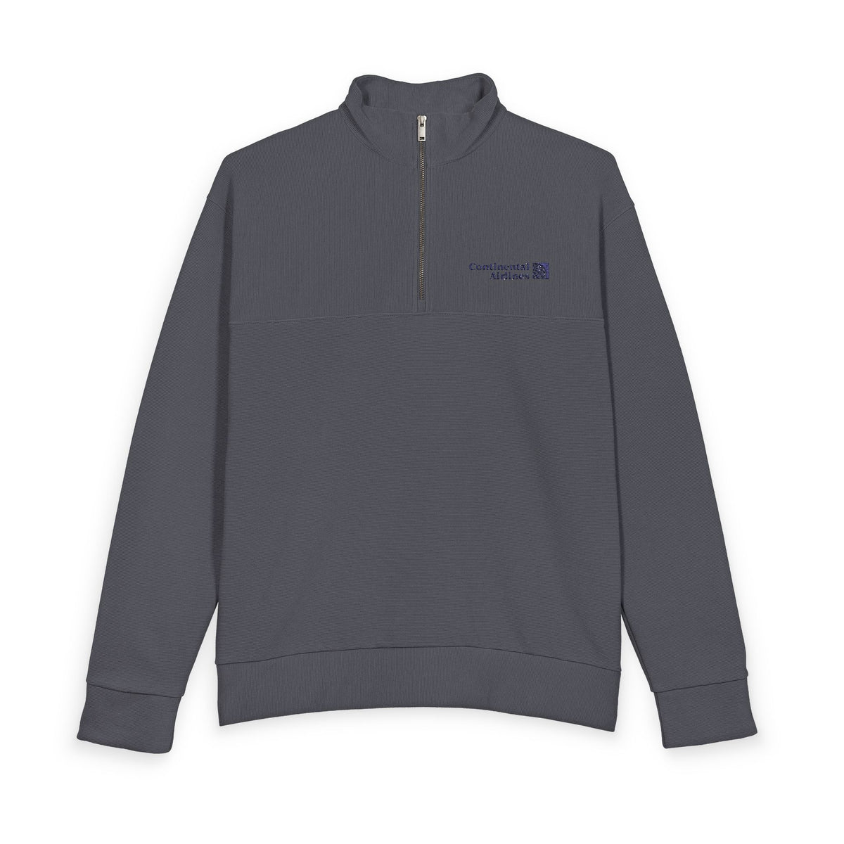 Continental Airlines Heavy Knit Quarter-Zip Sweatshirt