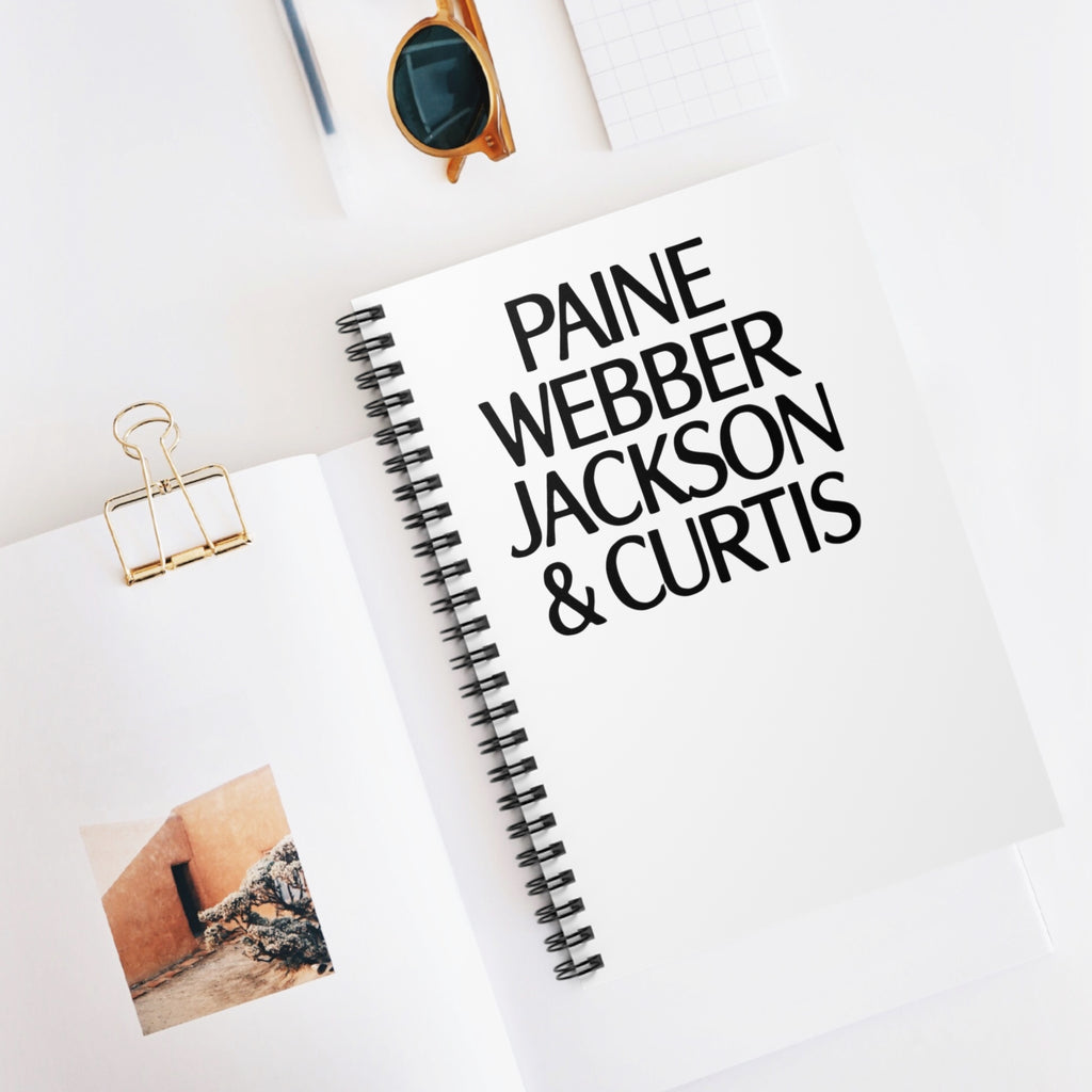 Paine Webber Jackson & Curtis Spiral Notebook