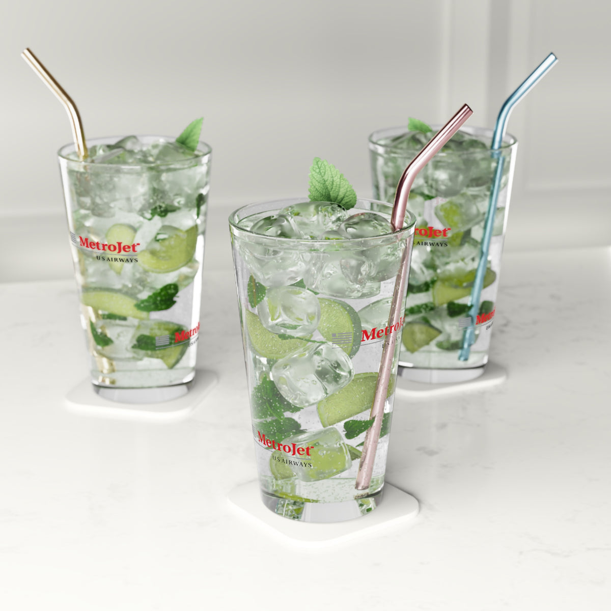 MetroJet 16oz Pint Glass