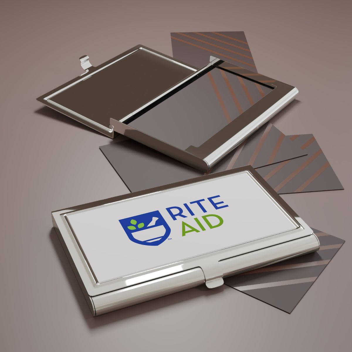 Rite Aid Metal Business Card Holder