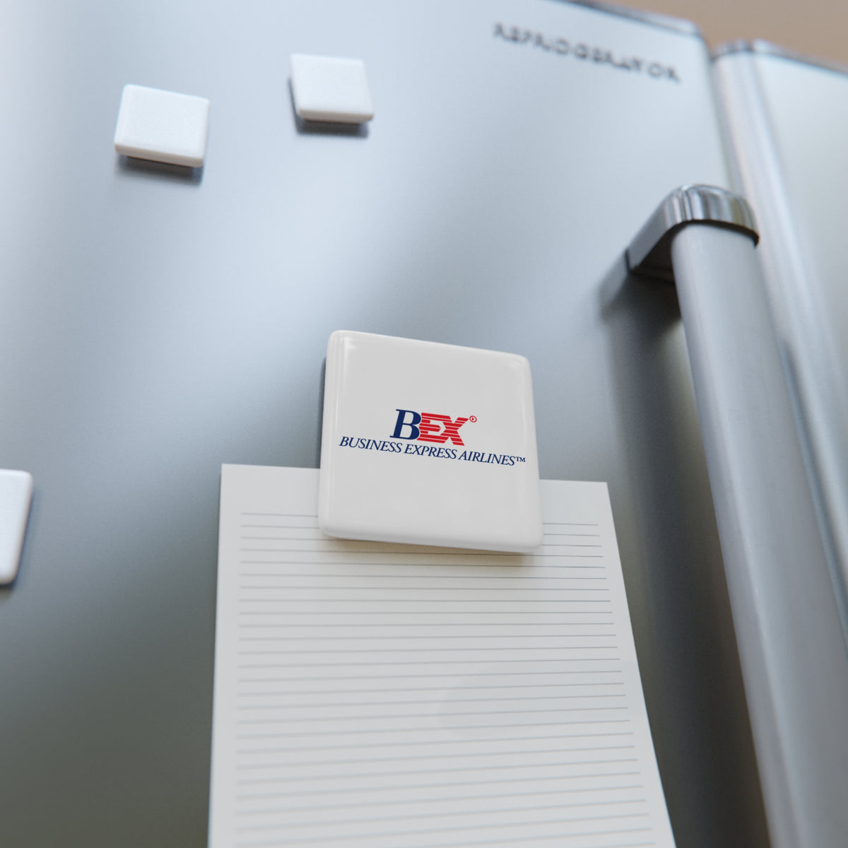 Business Express Airlines Square Porcelain Fridge Magnet