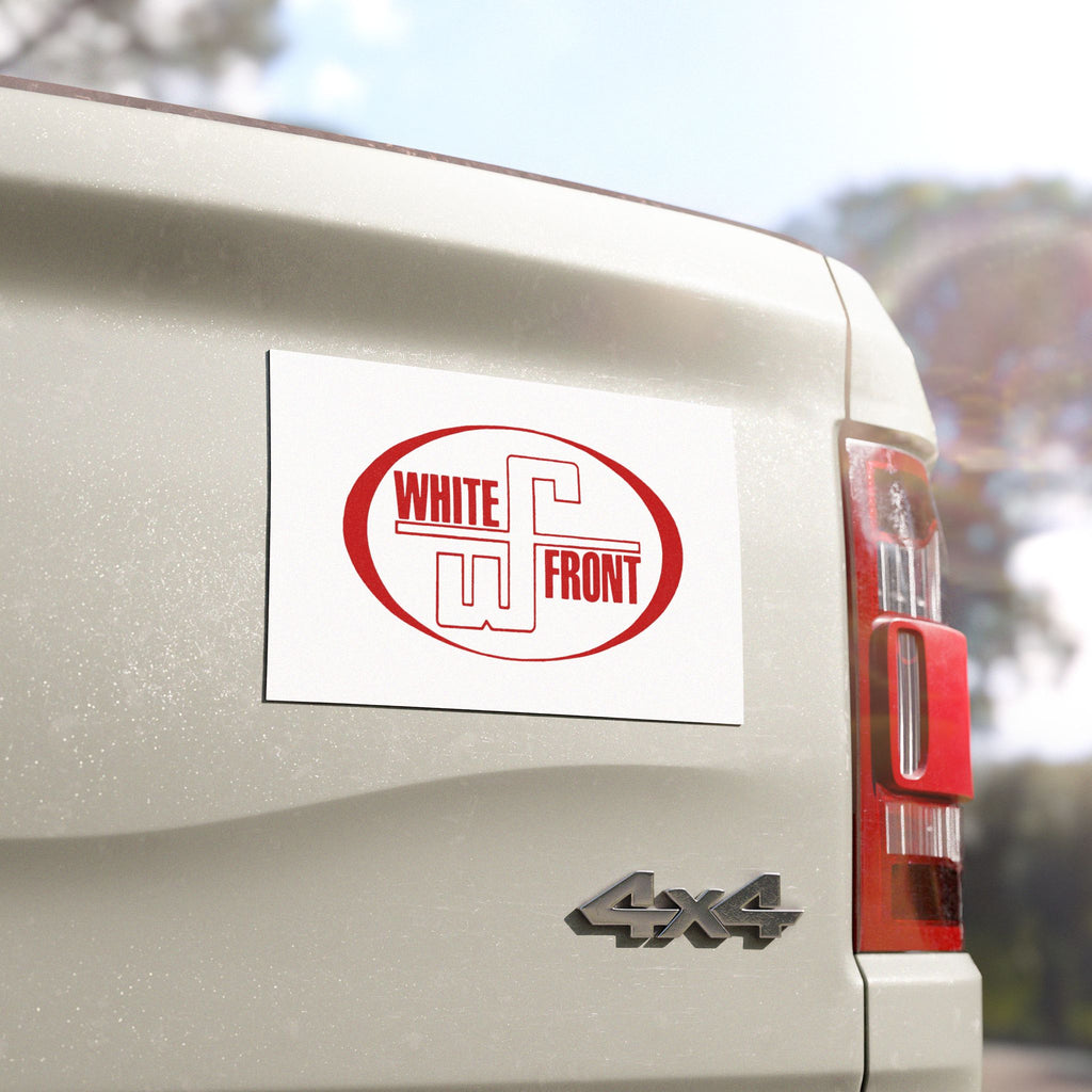 White Front Car Magnet
