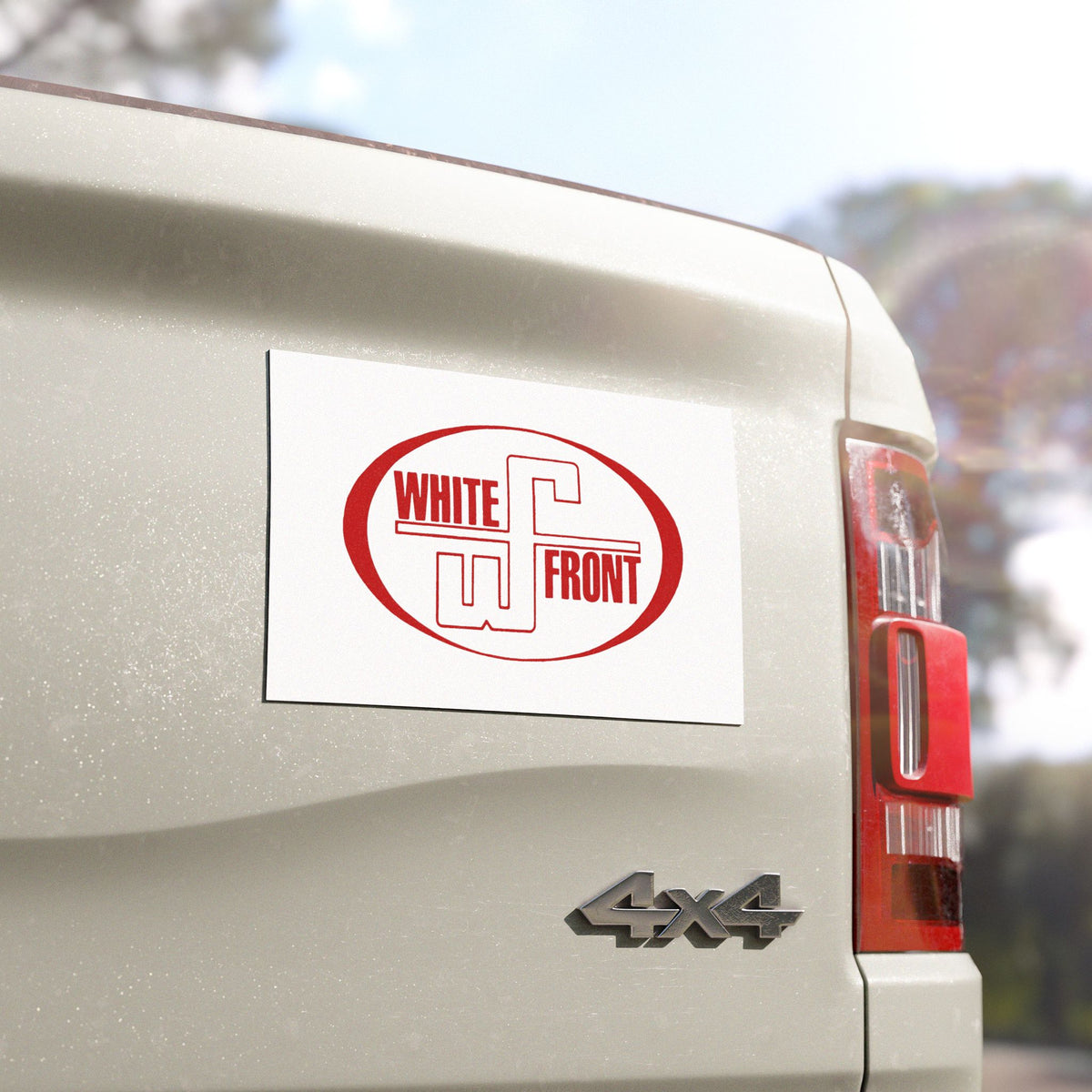 White Front Car Magnet