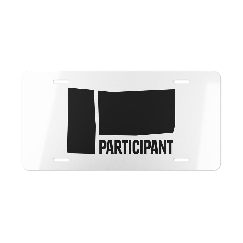 Participant Media Vanity License Plate