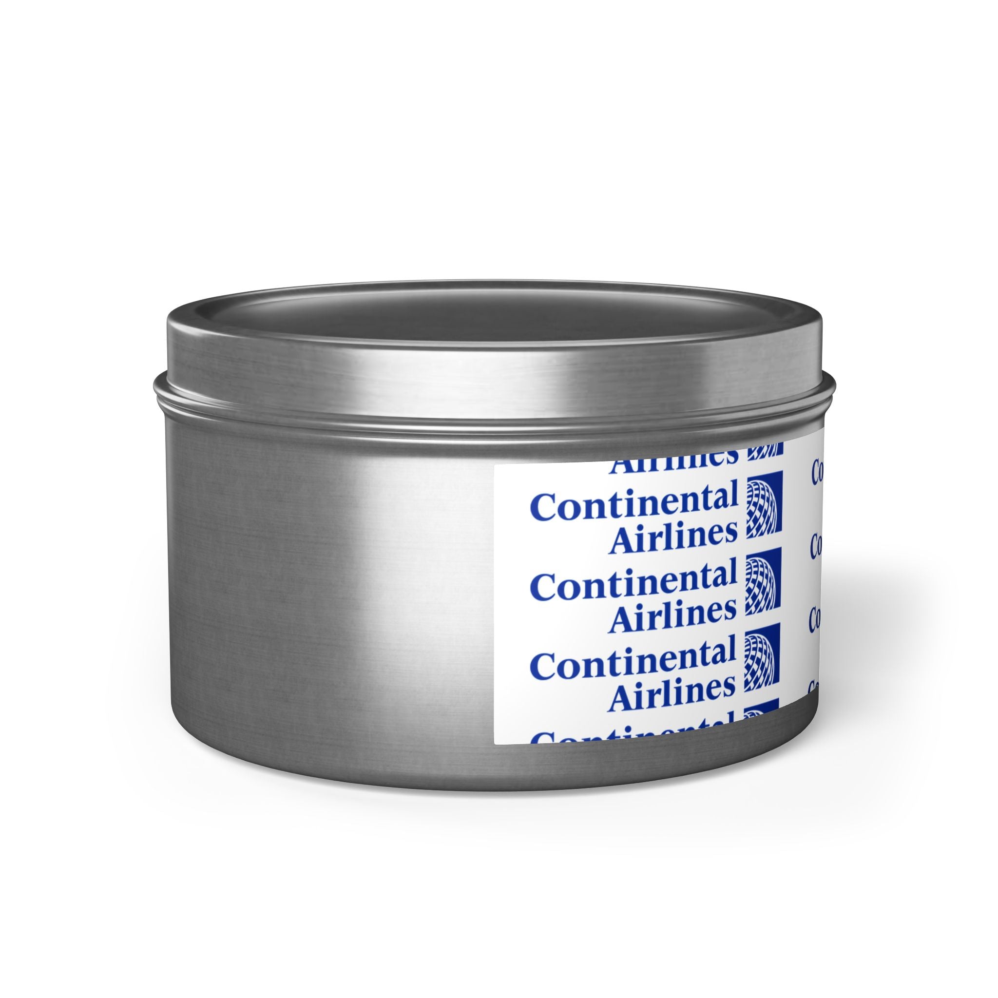 Continental Airlines Tin Candle