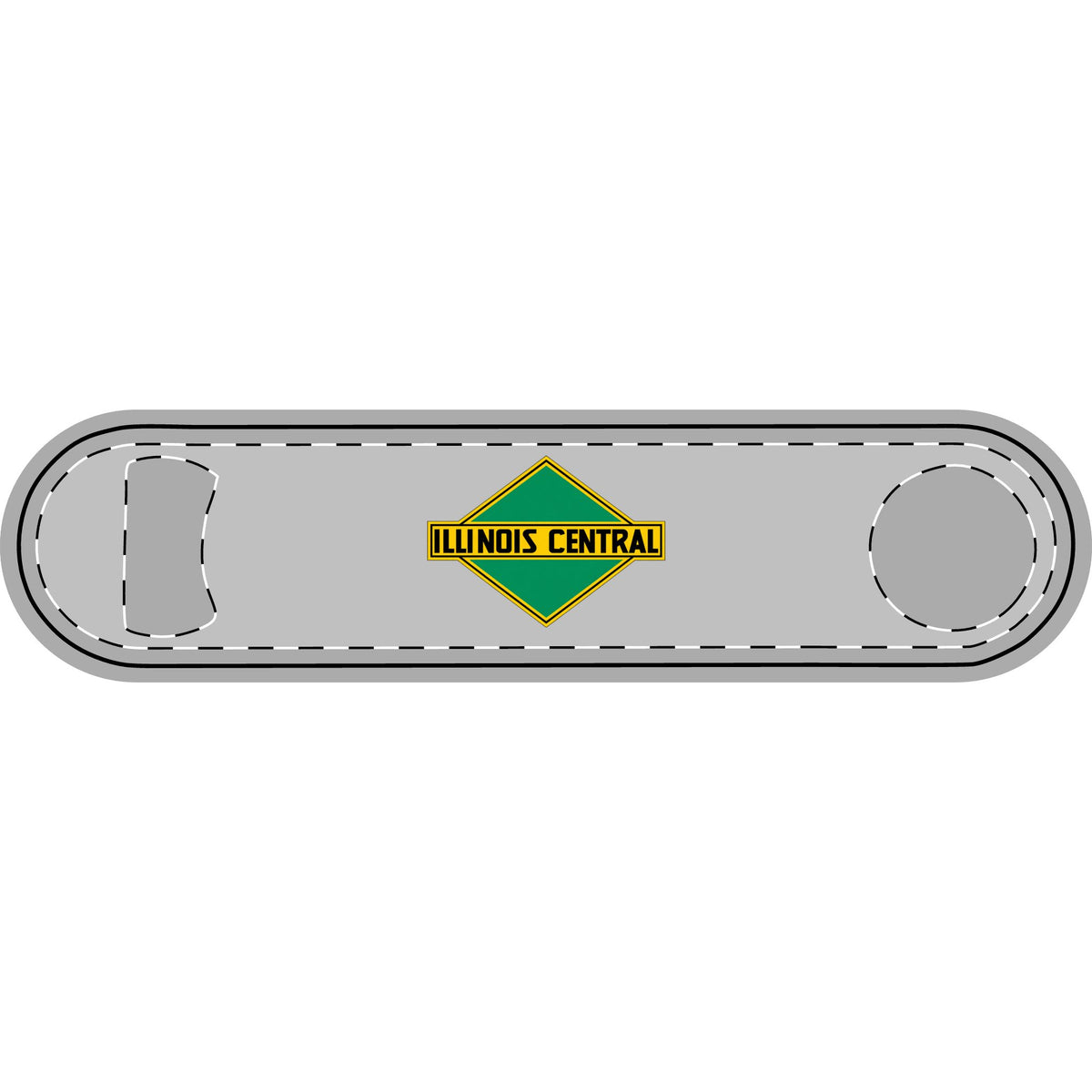 Illinois Central Railroad Metal Bottle Opener