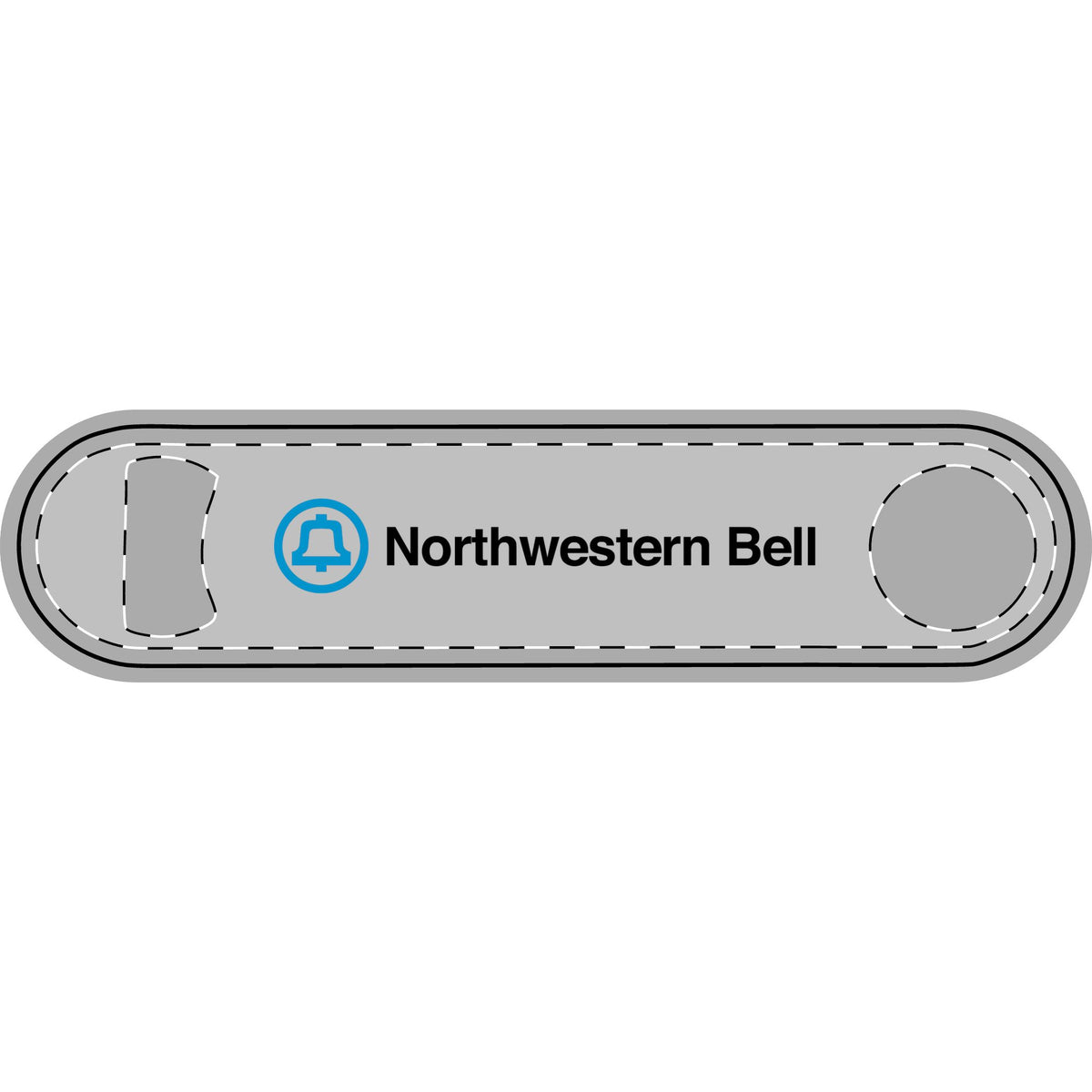Northwestern Bell Metal Bottle Opener
