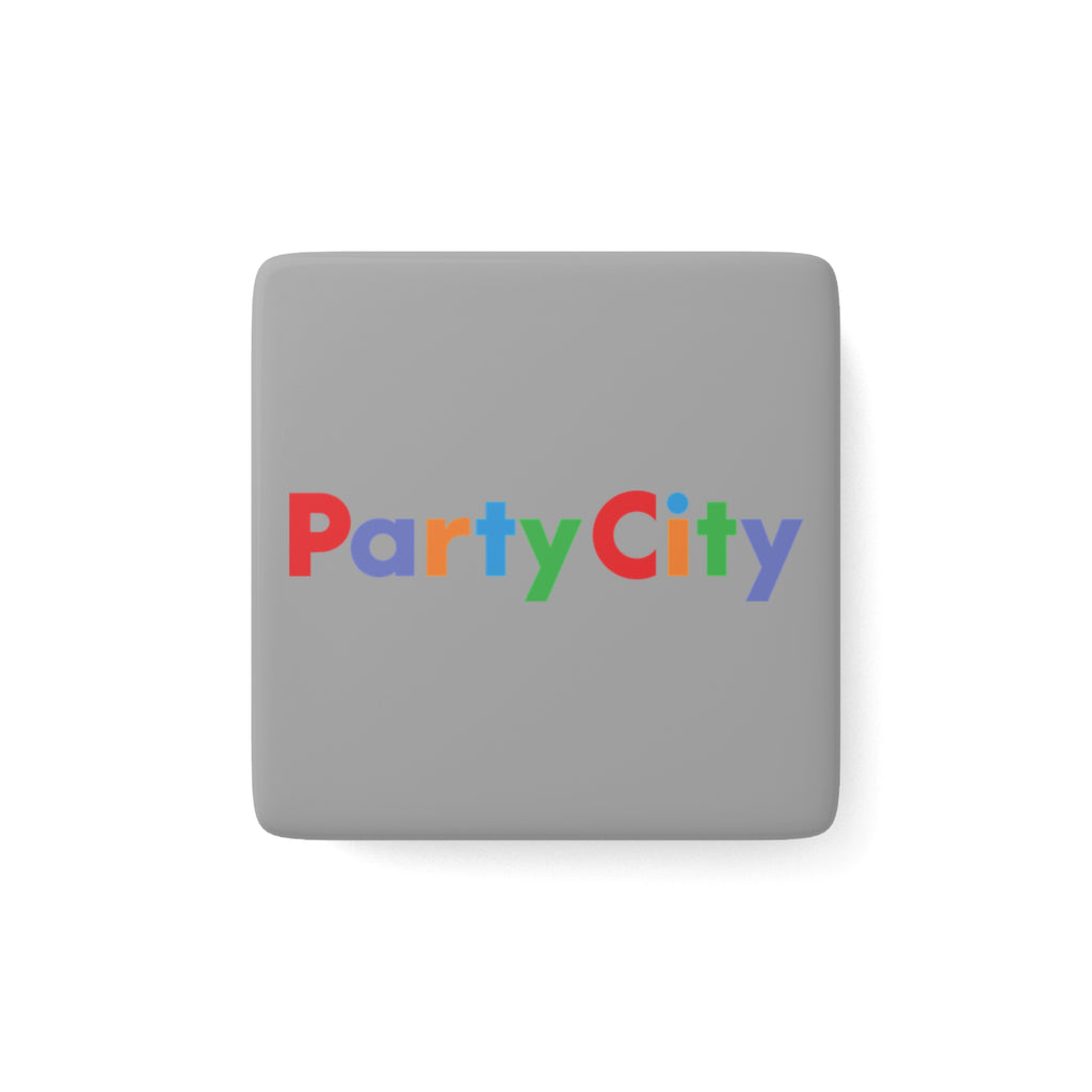 Party City Square Porcelain Fridge Magnet