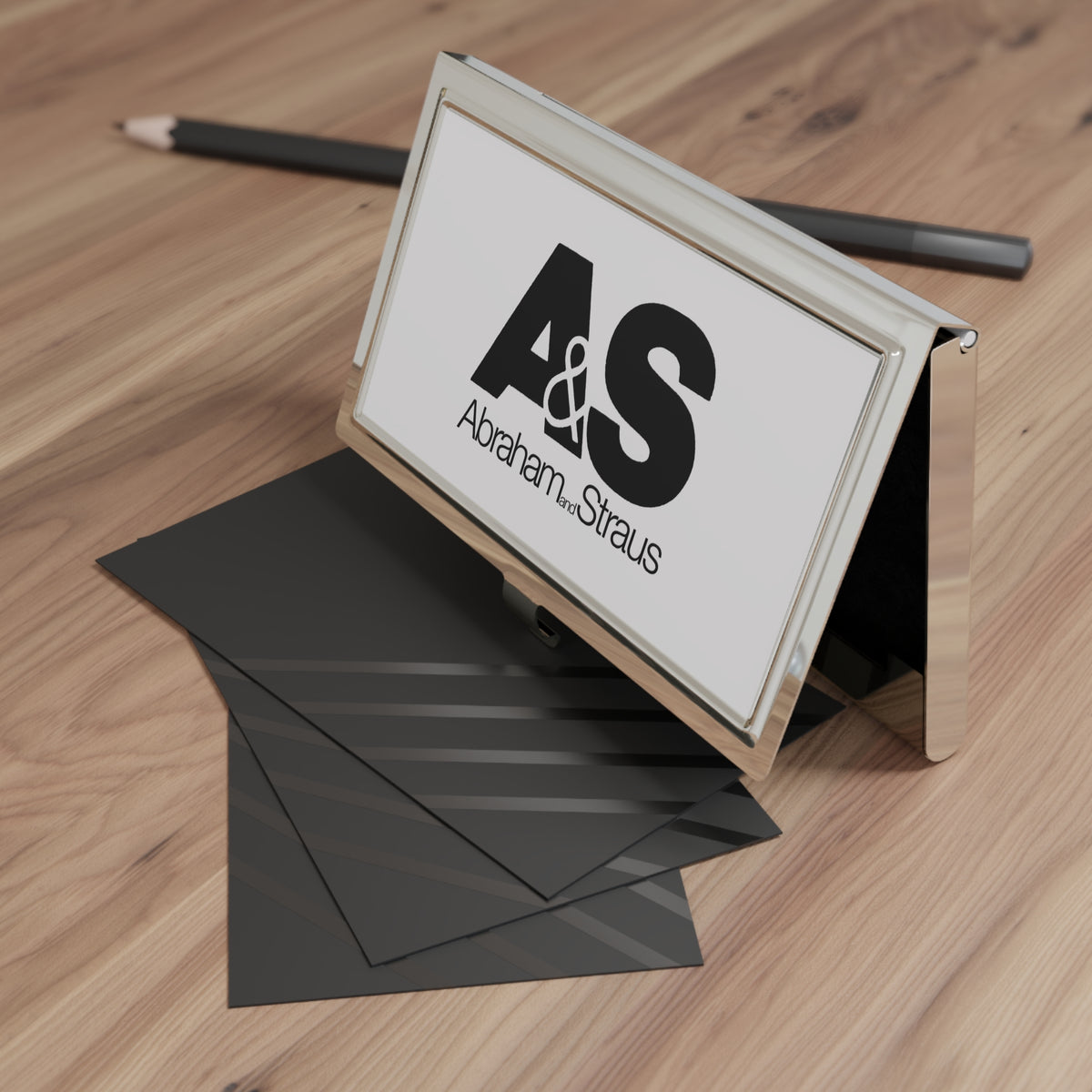 Abraham & Straus Metal Business Card Holder