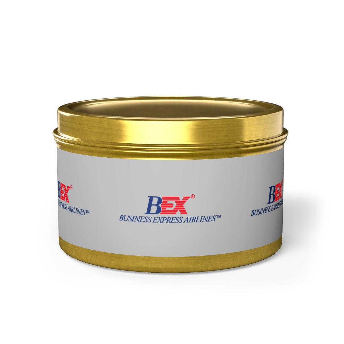 Business Express Airlines Tin Candle