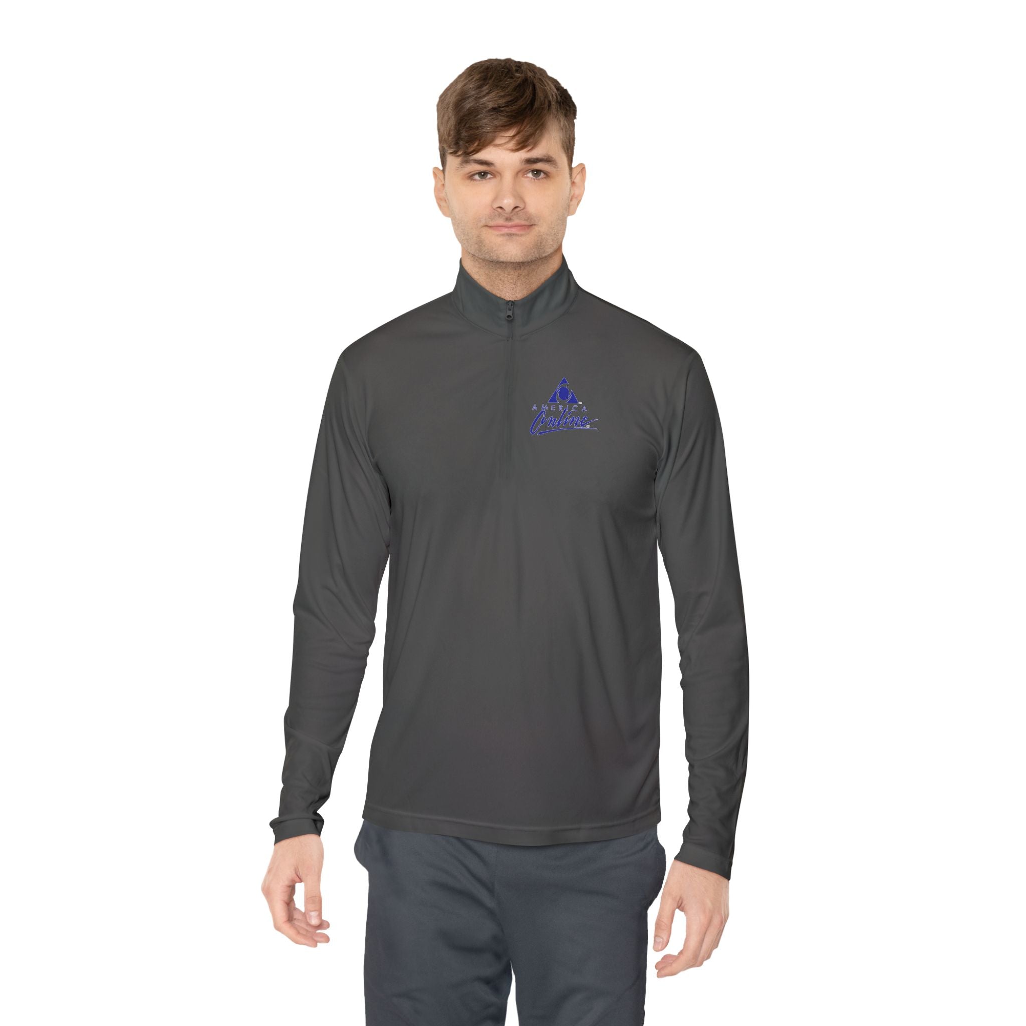 America Online (AOL) Unisex Quarter Zip Pullover