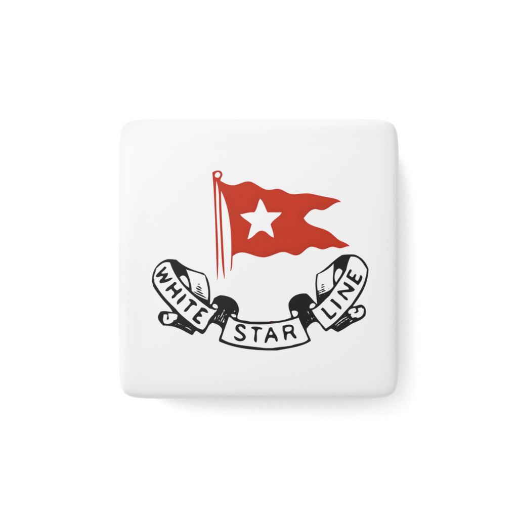 White Star Line Square Porcelain Fridge Magnet