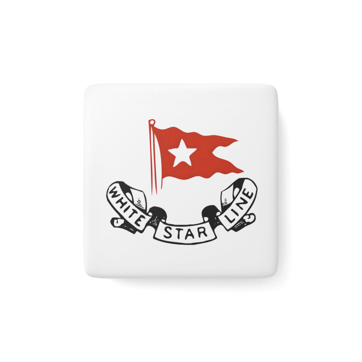 White Star Line Square Porcelain Fridge Magnet