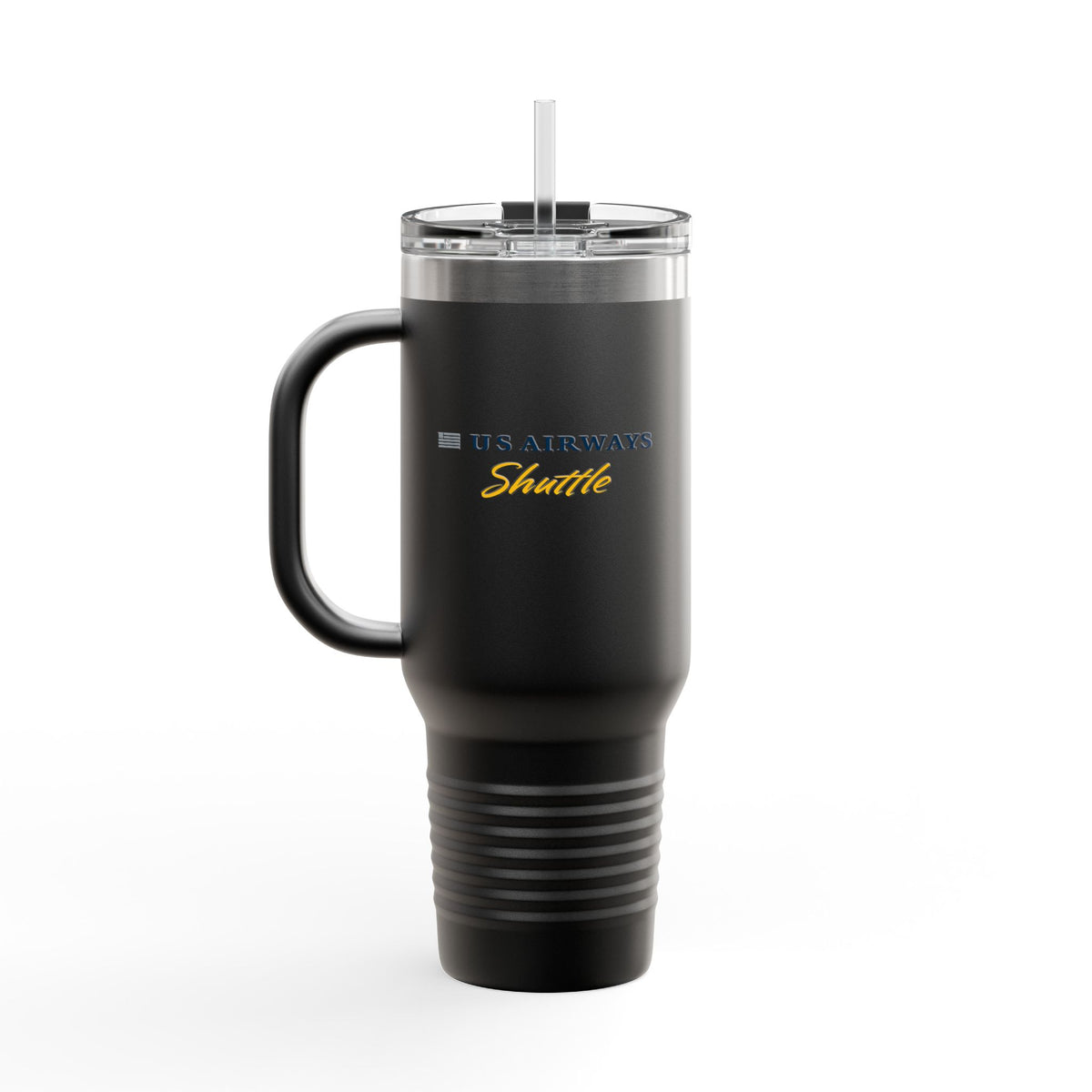 US Airways Shuttle 40oz Insulated Travel Mug Stainless Tumbler