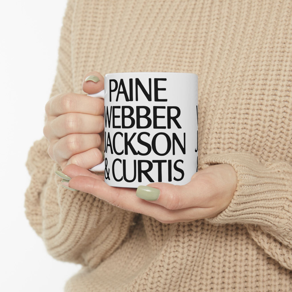 Paine Webber Jackson & Curtis Ceramic Coffee Mug