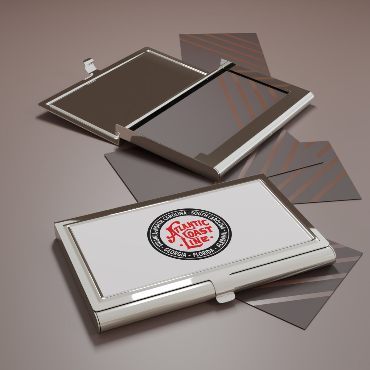 Atlantic Coast Line Railroad Metal Business Card Holder