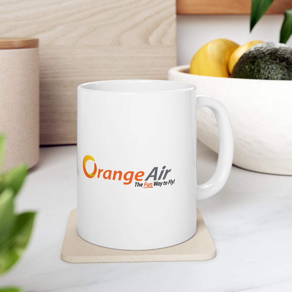 Orange Air Ceramic Coffee Mug