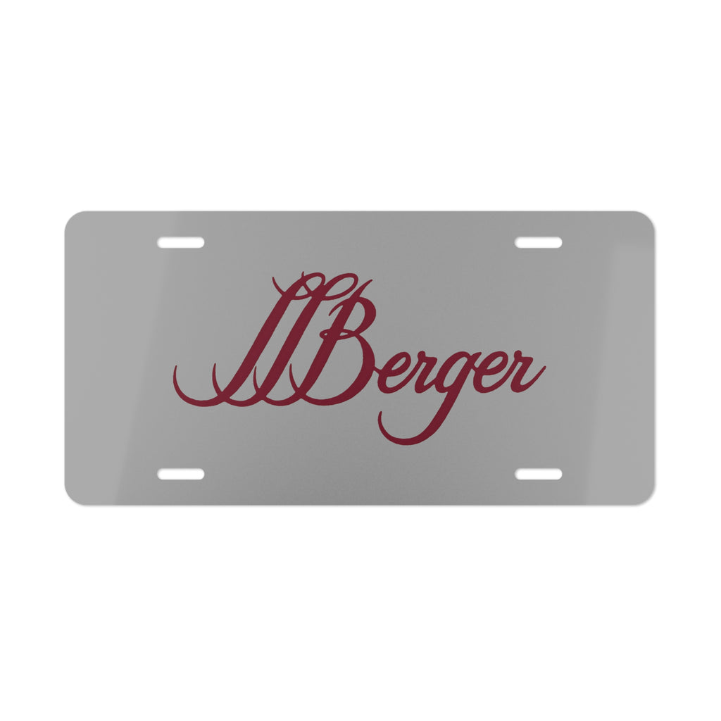 L. L. Berger Vanity License Plate