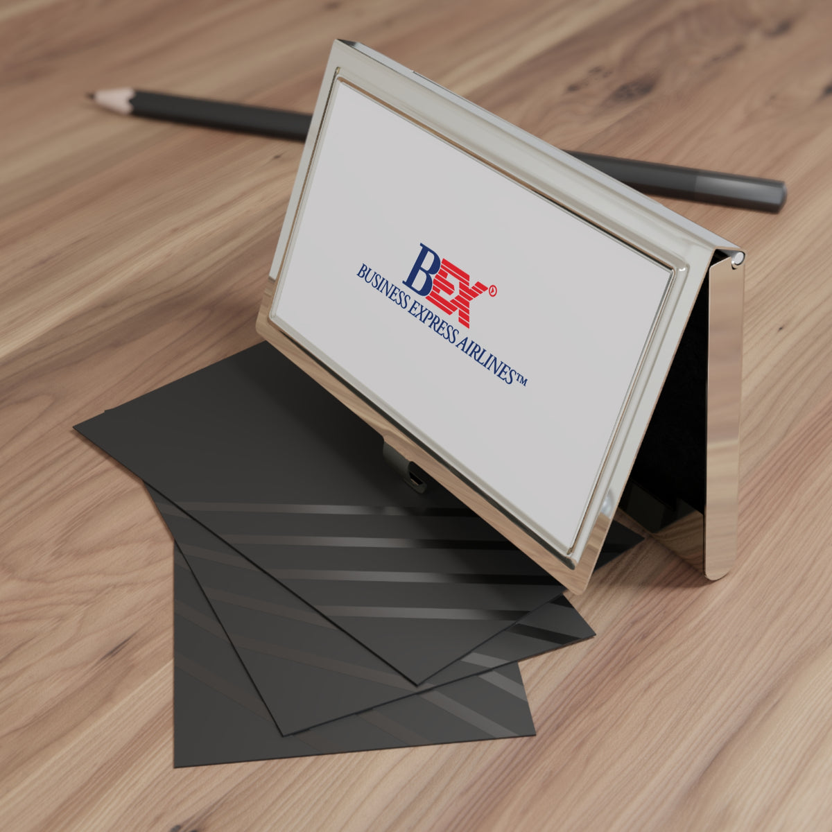 Business Express Airlines Metal Business Card Holder