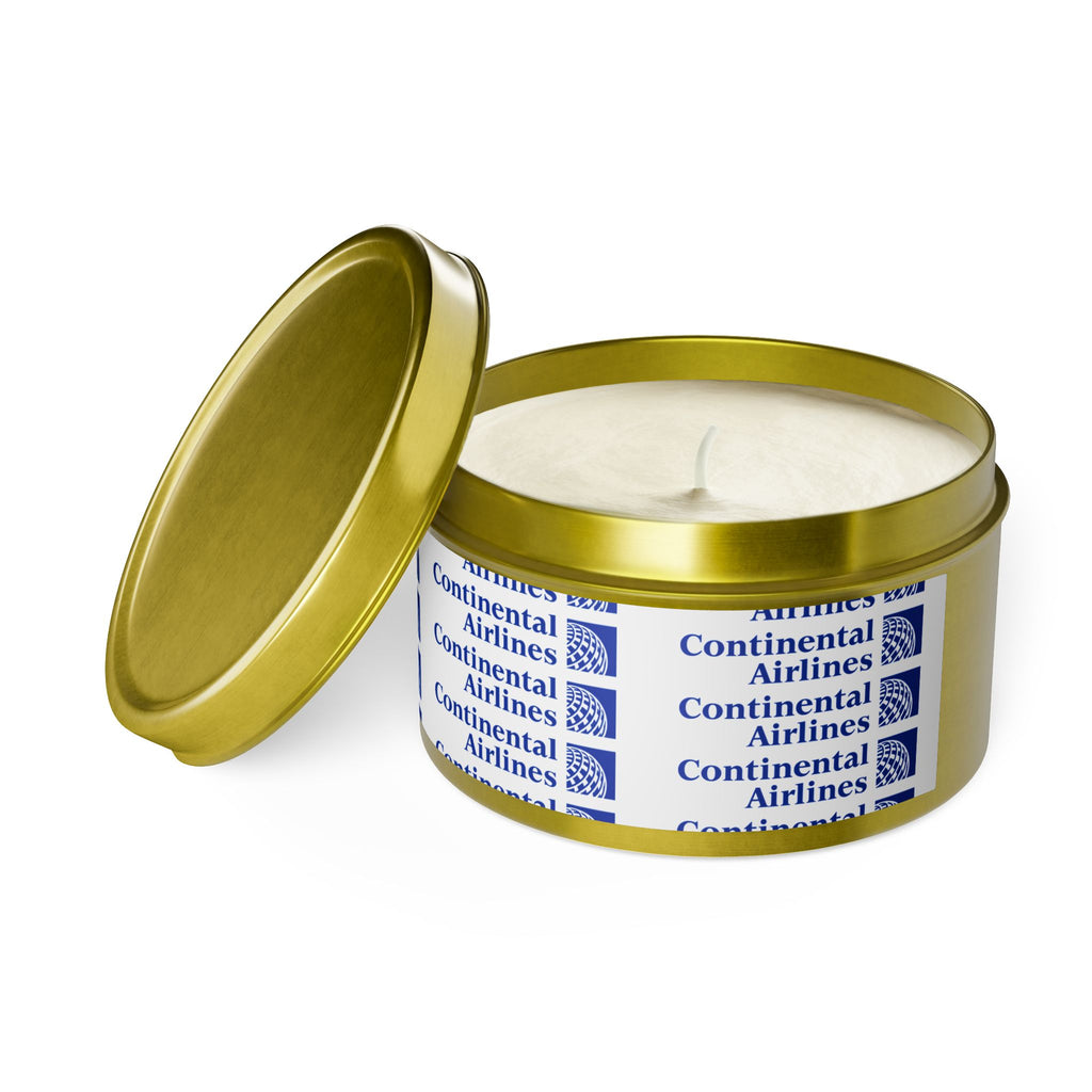 Continental Airlines Tin Candle